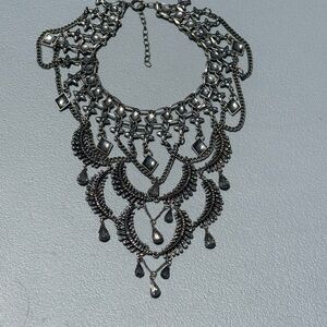 Elegant Silver Statement Necklace